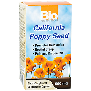 California Poppy Seed - Promotes Relaxation & Restful Sleep - 500 MG (60 Vegetarian Capsules)