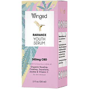 CBD Hemp Extract Radiance Youth Serum with Organic Rosehip & Vitamin C Oil - 500 MG (1 Ounce)