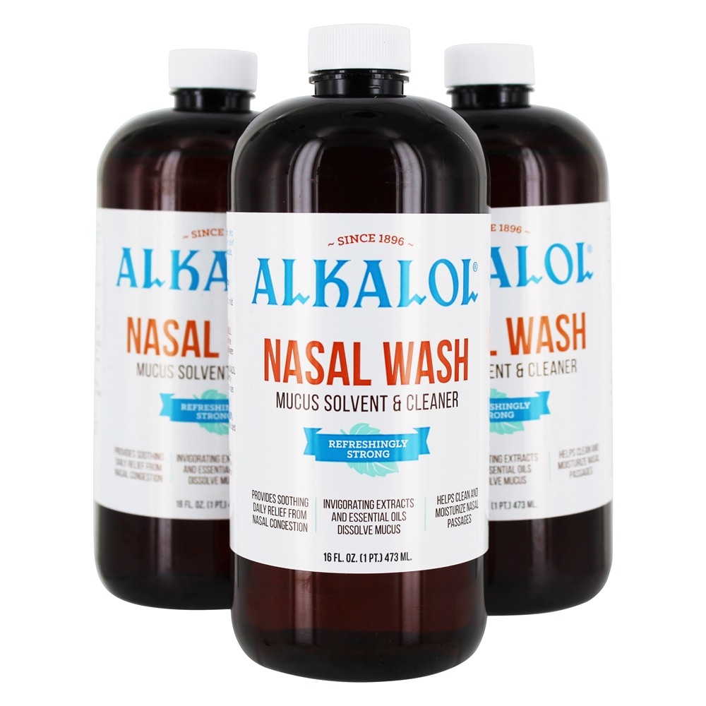 Alkalol Company - Nasal Wash Mucus Solvent & Cleaner - 3 Count