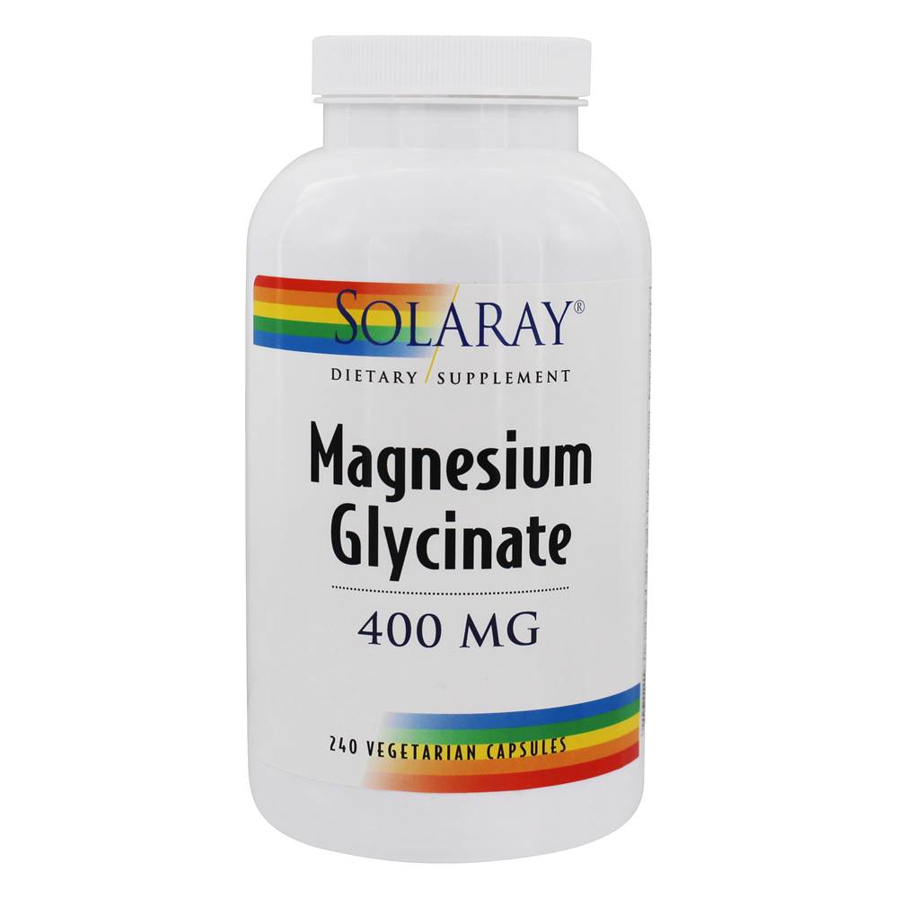 Solaray - Magnesium Glycinate 400 mg. - 240 Vegetarian Capsules