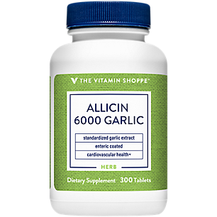 Allicin 6000 Standardized Garlic Extract - Enteric Coated - 650 MG (300 Tablets)