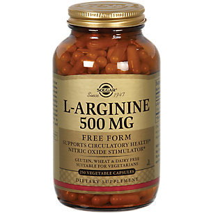 L-Arginine - Free Form - 500 MG (250 Vegetarian Capsules)