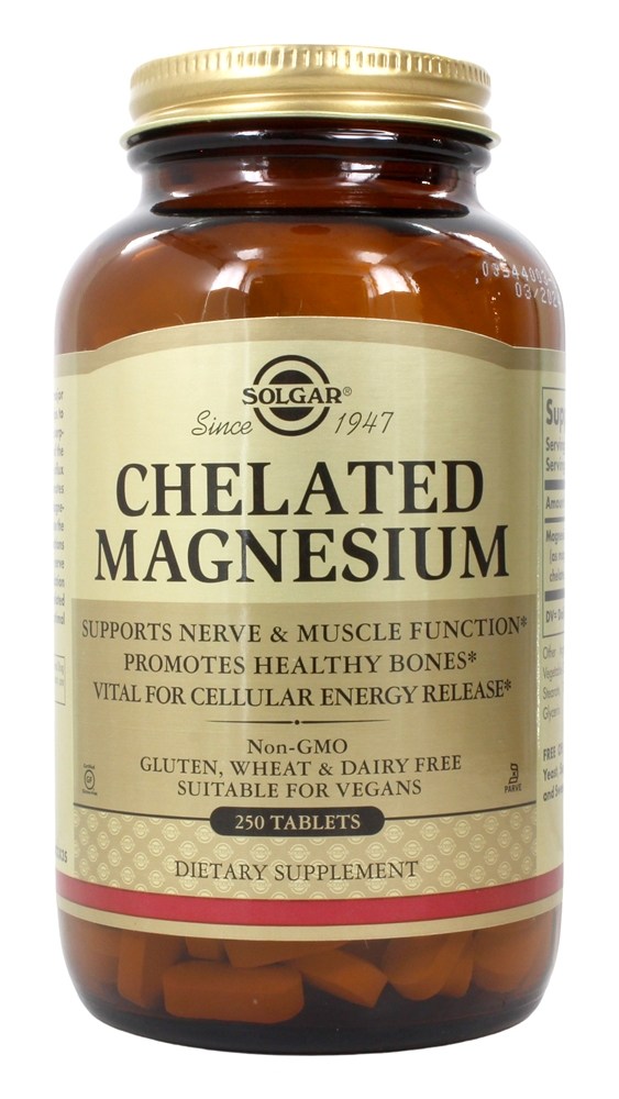 Solgar - Chelated Magnesium - 250 Tablets
