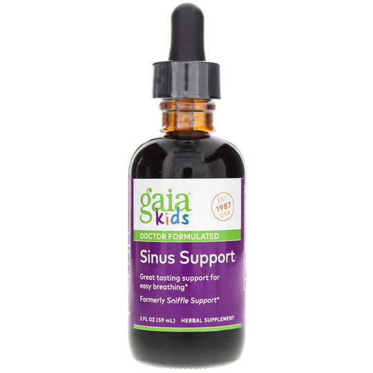 Gaia Herbs Kids Sinus Support Herbal Drops Alcohol-Free 2 Oz