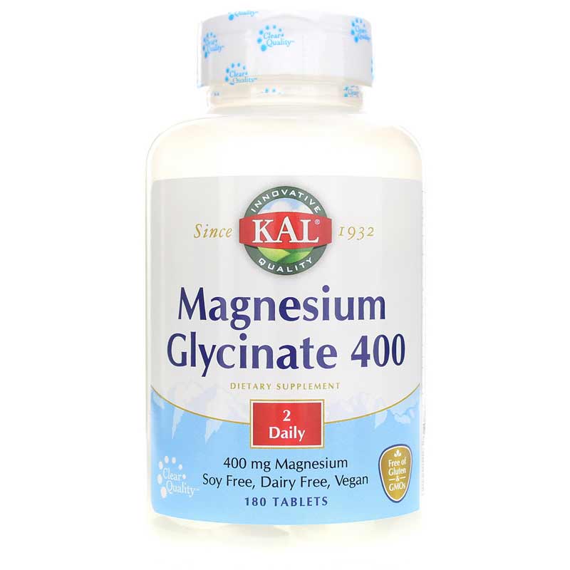 Kal Magnesium Glycinate 400 Tablets 180 Tablets