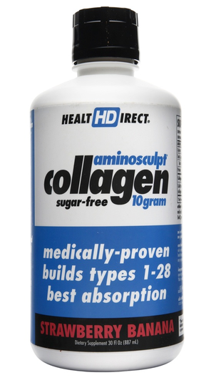 Health Direct - Aminosculpt Liquid Collagen Sugar-Free Strawberry Banana 10 g. - 30 fl. oz.