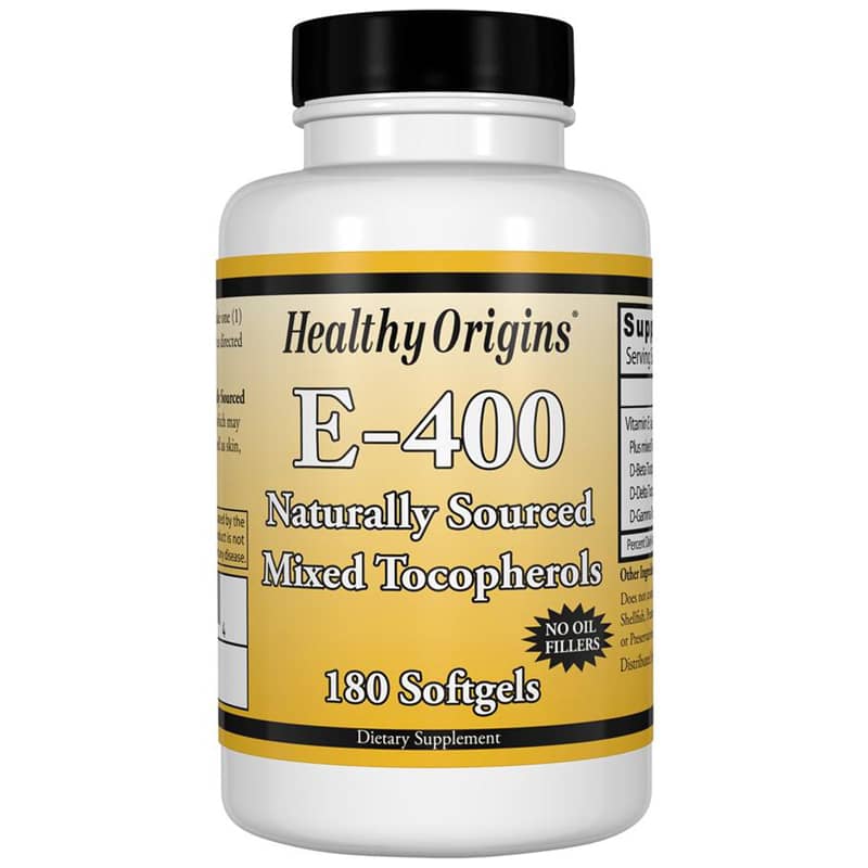 Healthy Origins E-400 Mixed Tocopherols 180 Softgels