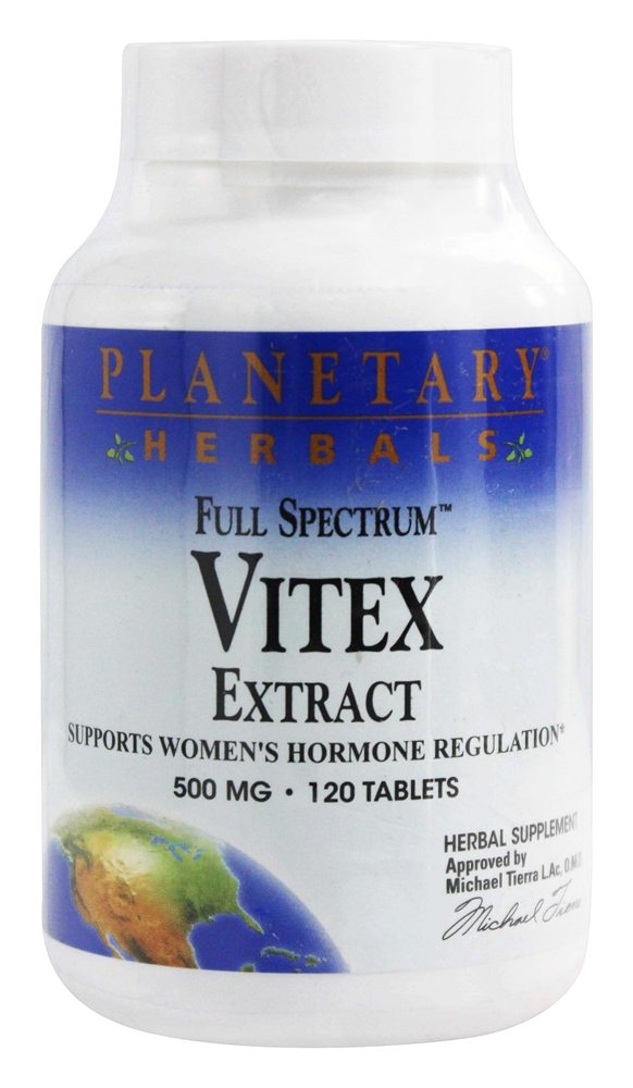 Planetary Herbals - Vitex Extract Full Spectrum 500 mg. - 120 Tablets Formerly Planetary Formulas