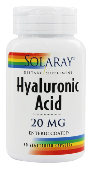 Solaray - Hyaluronic Acid Enteric Coated 20 mg. - 30 Vegetarian Capsules