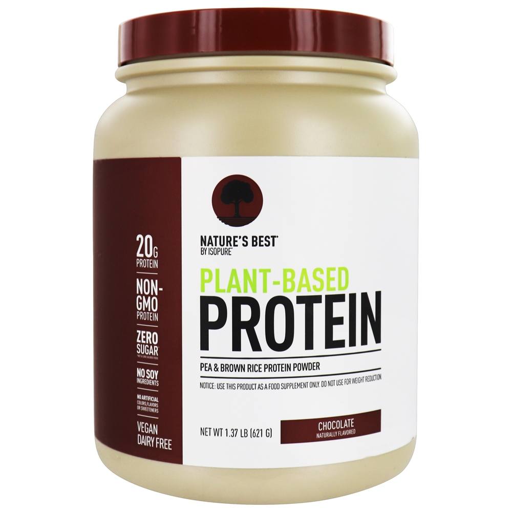 Nature's Best - Isopure Plant-Based Pea & Brown Rice Protein Powder Chocolate - 1.37 lbs.