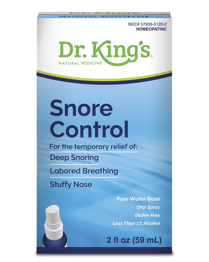 King Bio - Snore Control Oral Spray Homeopathic Natural Medicine - 2 fl. oz.