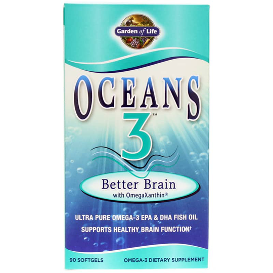 Garden of Life Oceans 3 Better Brain with OmegaXanthin 90 Softgels