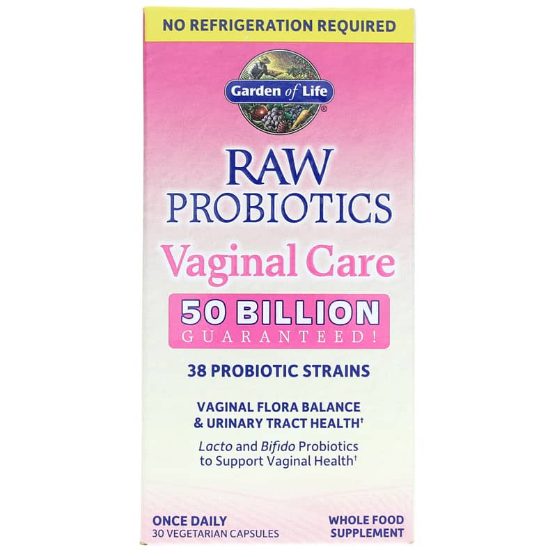 Garden of Life Raw Probiotics Vaginal Care 50 Billion Shelf-Stable 30 Veg Capsules