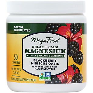 Relax + Calm Magnesium Powder - 300 MG - Blackberry Hibiscus Oasis (50 Servings)