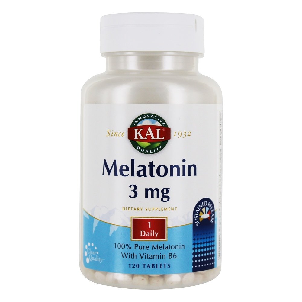 Kal - Melatonin Sustained Release 3 mg. - 120 Tablets
