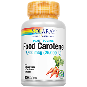 All Natural Food Carotene with 25,000 IU Vitamin A (200 Perle Capsules)