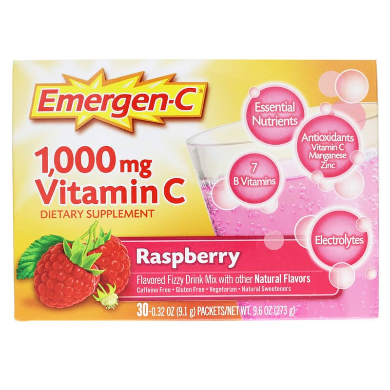 Alacer Corp Emergen-C 1000 Mg Vitamin C Drink Mix Raspberry 30 Pack(s)