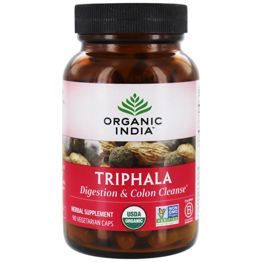 Organic India - Organic Triphala Digestion & Colon Cleanse - 90 Vegetarian Capsules