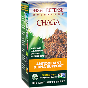 Chaga - Antioxidant & DNA Support with Organic Mushrooms (60 Vegetarian Capsules)