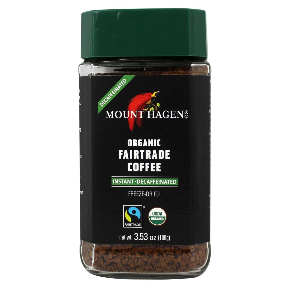 Mount Hagen - Organic Fairtrade Instant Coffee Freeze Dried Decaffeinated - 3.53 oz.