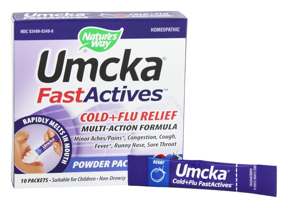 Nature's Way - Umcka FastActives ColdFlu Relief Berry - 10 Packet(s)