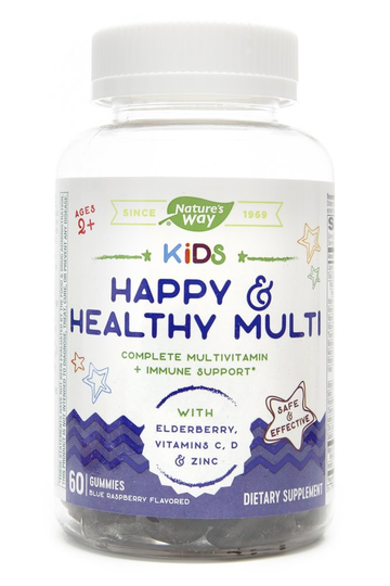 Nature's Way - Kids Happy & Healthy Multivitamin & Immune Support Blue Raspberry - 60 Gummies