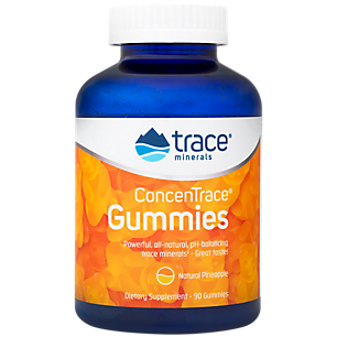 ConcenTrace Gummies - Natural & pH-Balancing Trace Minerals - Natural Pineapple (90 Gummies)
