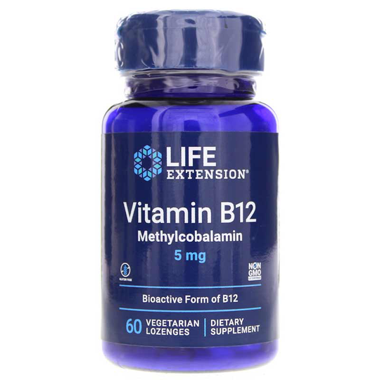 Life Extension Vitamin B12 Methylcobalamin 5 Mg 60 Lozenges