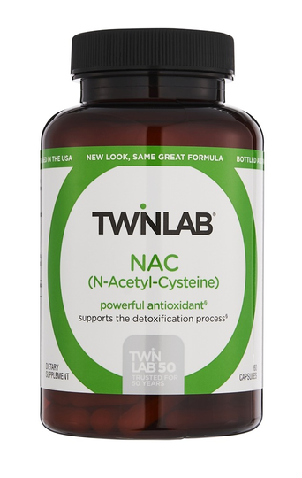 Twinlab - NAC N-Acetyl-Cysteine Powerful Antioxidant 600 mg. - 60 Capsules