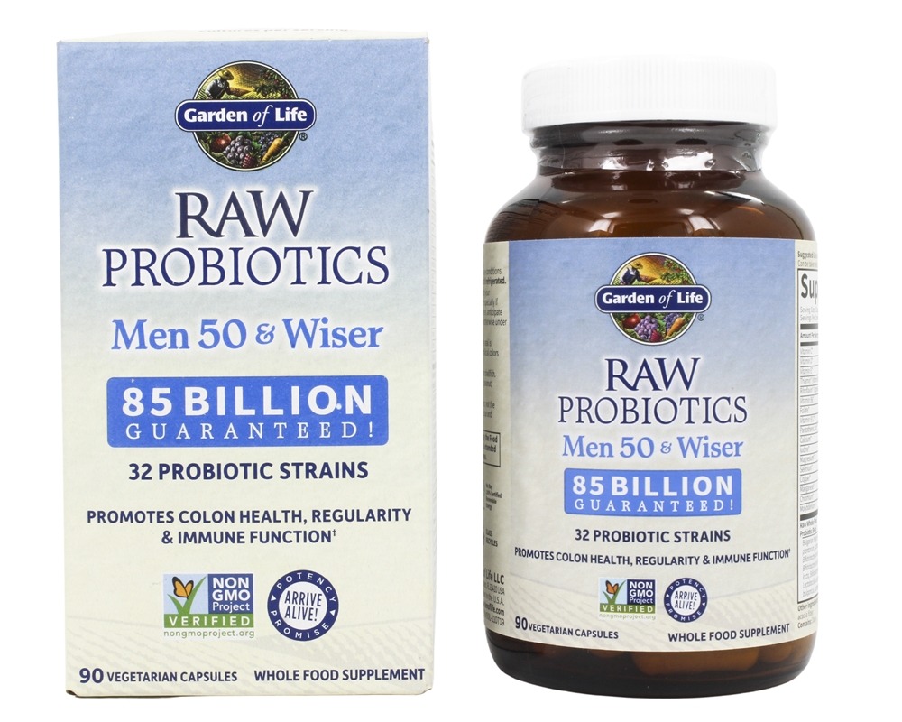 Garden of Life - RAW Probiotics Men 50 & Wiser 85 Billion CFU - 90 Vegetarian Capsules