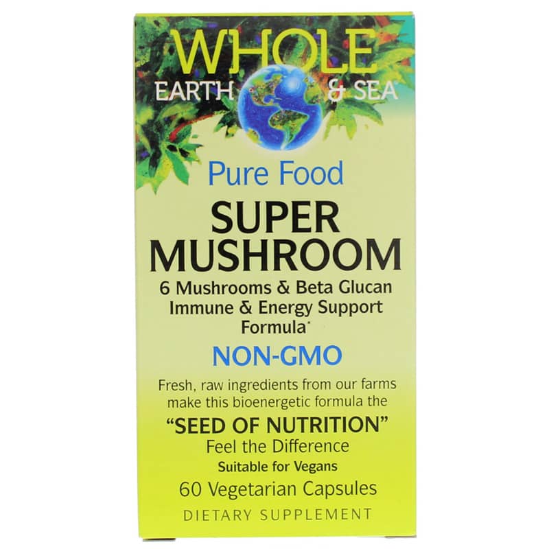 Natural Factors Whole Earth & Sea Super Mushroom 60 Veg Capsules