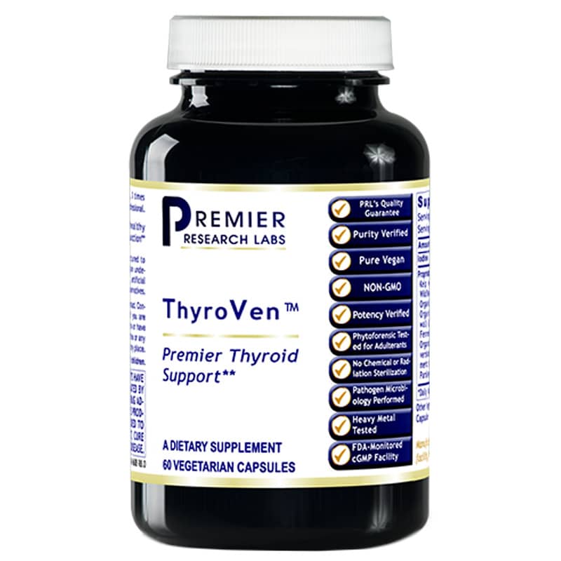 Premier Research Labs ThyroVen Detoxification and Thyroid Support 60 Veg Capsules