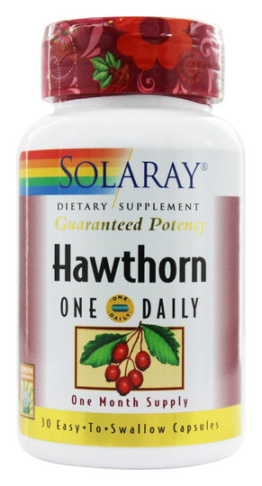 Solaray - Guaranteed Potency Hawthorn One Daily - 30 Capsules
