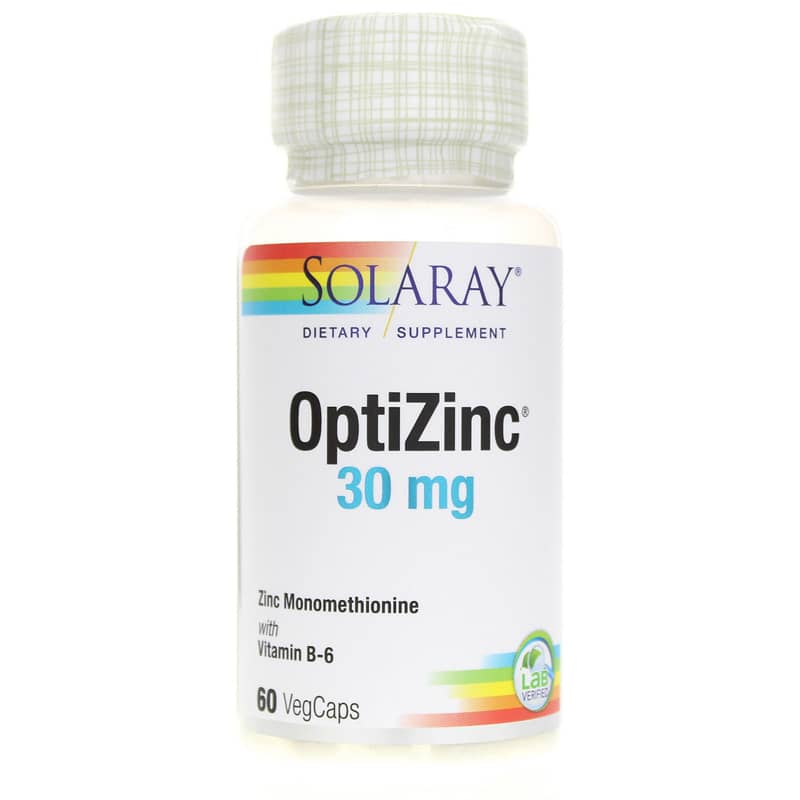 Solaray OptiZinc 30 Mg 60 Capsules