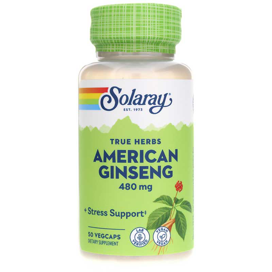 Solaray American Ginseng 480 Mg 50 Veg Capsules