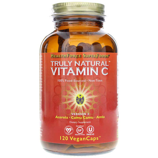 Healthforce Superfoods Truly Natural Vitamin C Capsules 120 Vegan Capsules