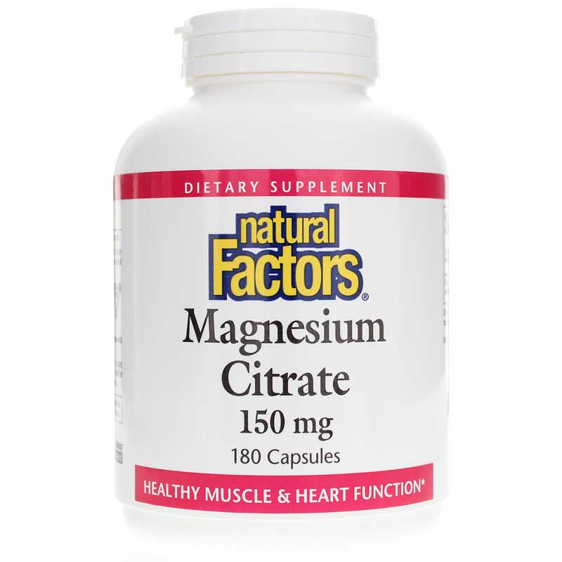 Natural Factors Magnesium Citrate 150 Mg 180 Capsules