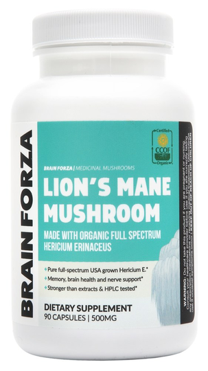 Brain Forza - Organic Lion's Mane Mushroom 1500 mg. - 90 Capsules