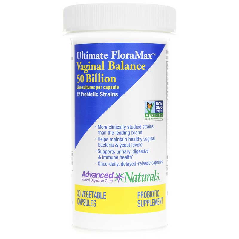 Advanced Naturals Ultimate FloraMax Vaginal Balance 50 Billion 30 Veg Capsules