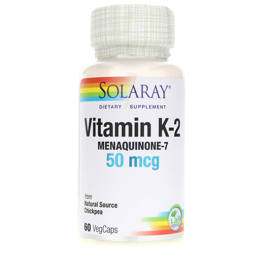 Solaray Vitamin K-2 50 Mcg as Menaquinone-7 60 Veg Capsules