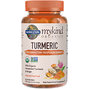 mykind Organics Turmeric Gummy - Inflammatory Response with Organic Fermented Ginger (120 Vegan Gummies)