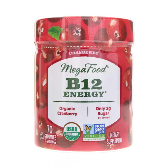 Megafood B12 Energy Gummies Cranberry 70 Gummies