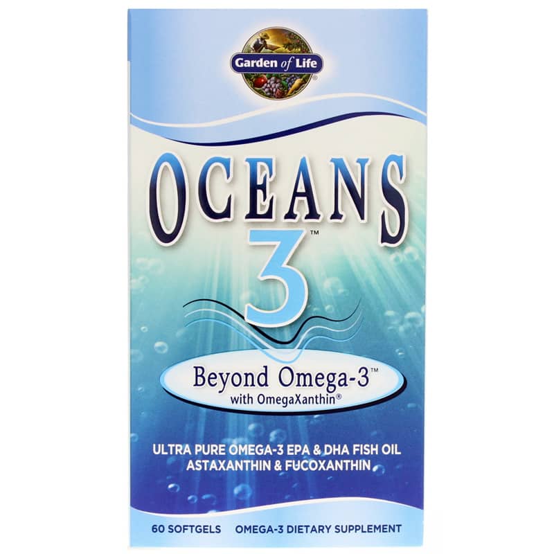 Garden of Life Oceans 3 Beyond Omega-3 with OmegaXanthin 60 Softgels