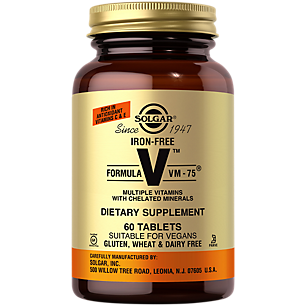 Formula VM-75 Multivitamin with Chelated Minerals - Iron Free (60 Tablets)