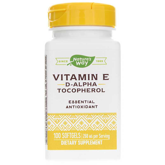 Natures Way Vitamin E D-Alpha Tocopherol 100 Softgels