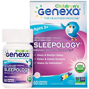 Organic Sleepology for Children - Homeopathic Nighttime Sleep Aid - Vanilla Lavender (60 Chewables)