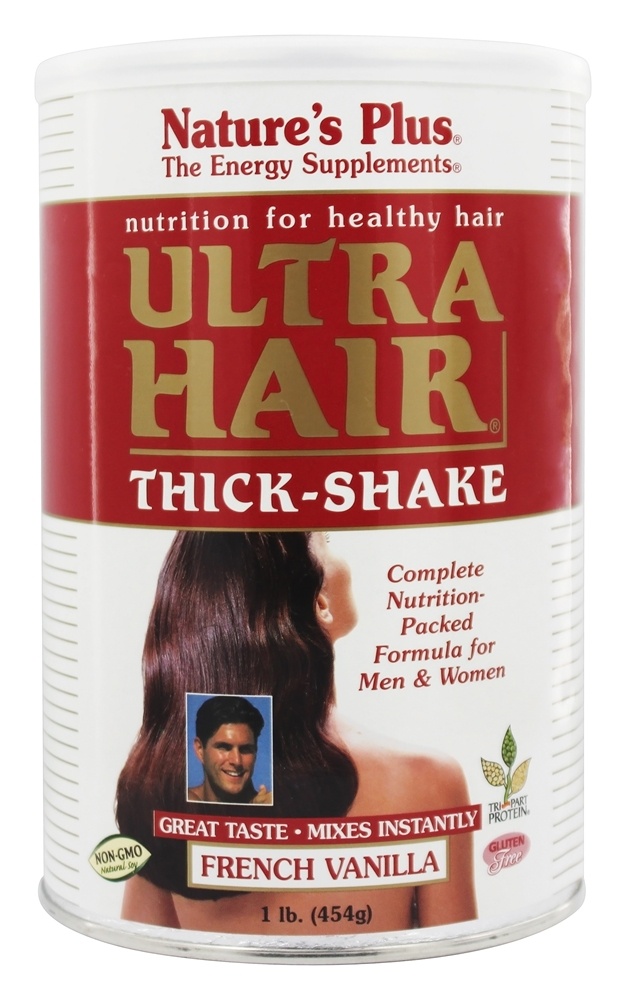 Natures Plus - Ultra Hair Thick Shake French Vanilla - 1 lb.