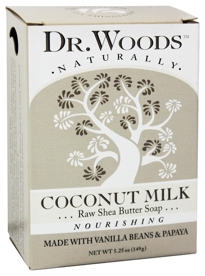 Dr. Woods - 100 Natural Bar Soap with Fair Trade Organic Shea Butter Coconut Milk - 5.25 oz.