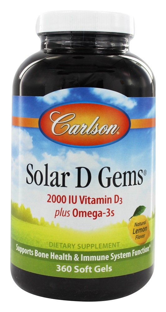 Carlson Labs - Solar D Gems Vitamin D3 2000 IU - 360 Softgels