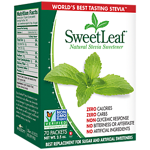 Sweet Leaf Stevia Sweetener - Zero Calorie (70 Packets)